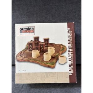 New - GSI Outside‎ Inside Tic-Tac-Toe Game with Outhouses & TP Rolls Game Pieces